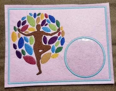 ITH - Stickdatei Mug Rug Yoga